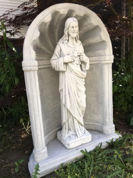 Jésus en prière chapelle - Sacré Coeur - pierre - 95 cm - classique